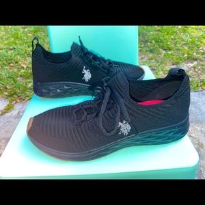 U.S. Polo Assn. Black stretch sock sneaker